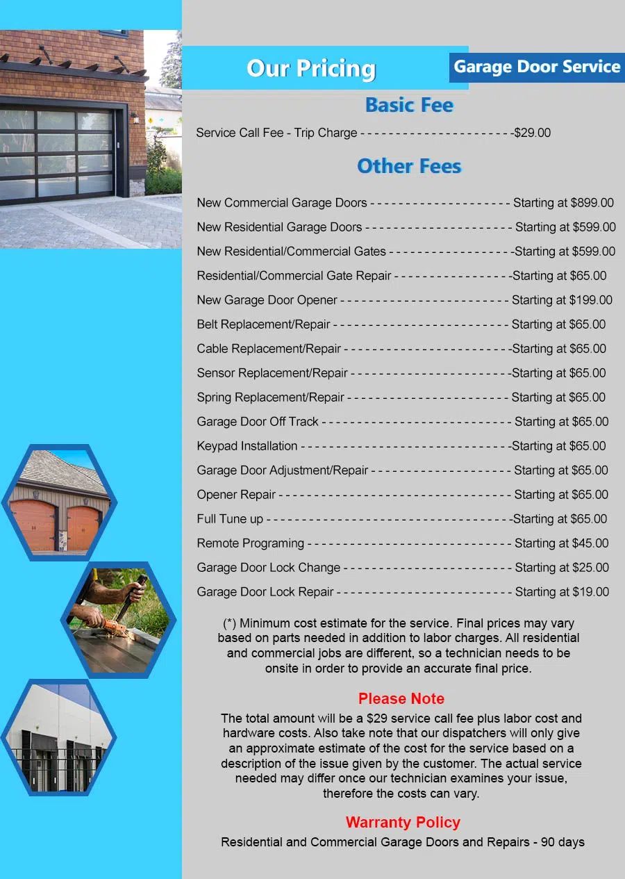 Capitol Garage Door Service Columbus, OH 614-669-0074 - pricelist4